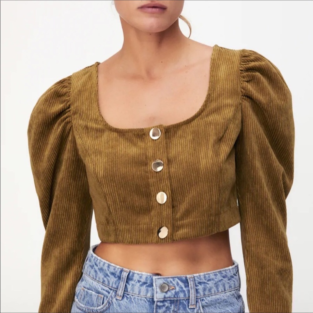 Zara Cordurory crop top Size S
